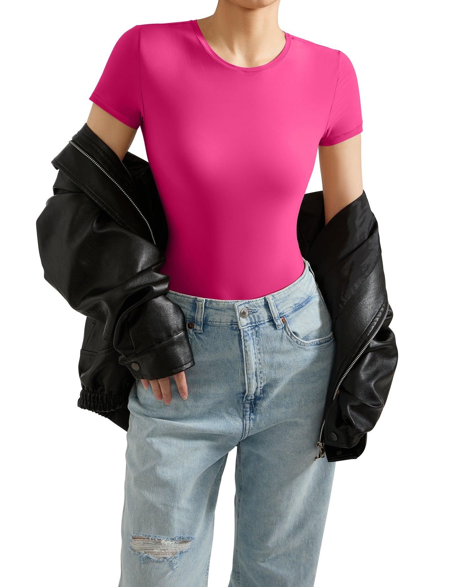 Buttery Soft Crew Neck Bodysuit - Short Sleeve - Image 8