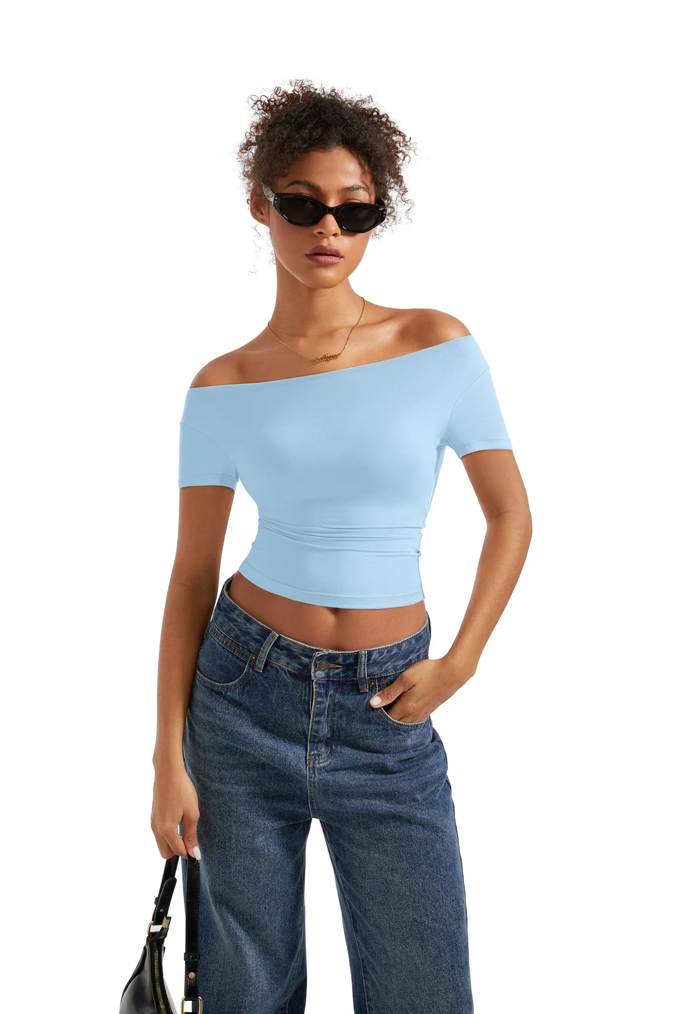 Buttery Soft Multi-Way Off Shoulder Shirt - Image 32