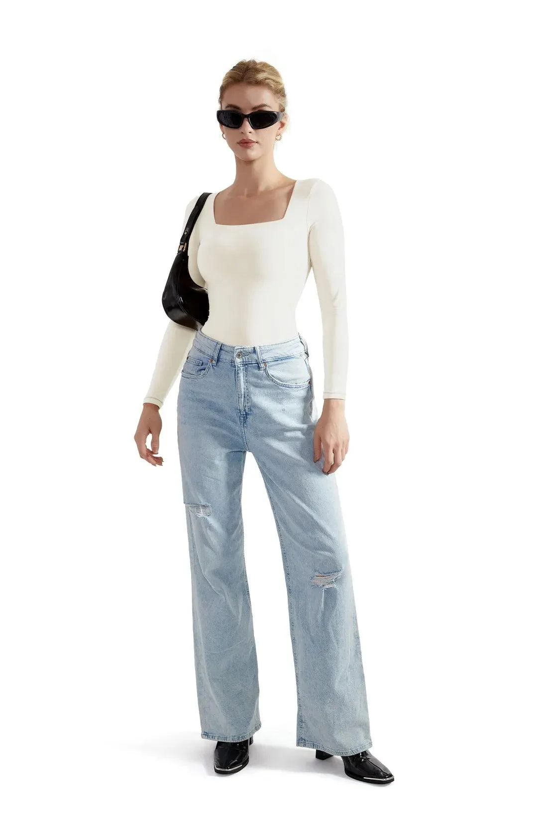 Flash Sales - Buttery Soft Square Neck Bodysuit - Long Sleeve - Image 42