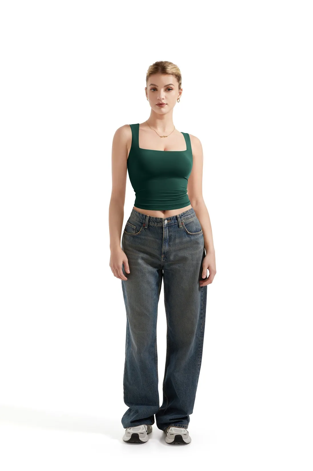 Buttery Soft Square Neck Tank Top - Image 57
