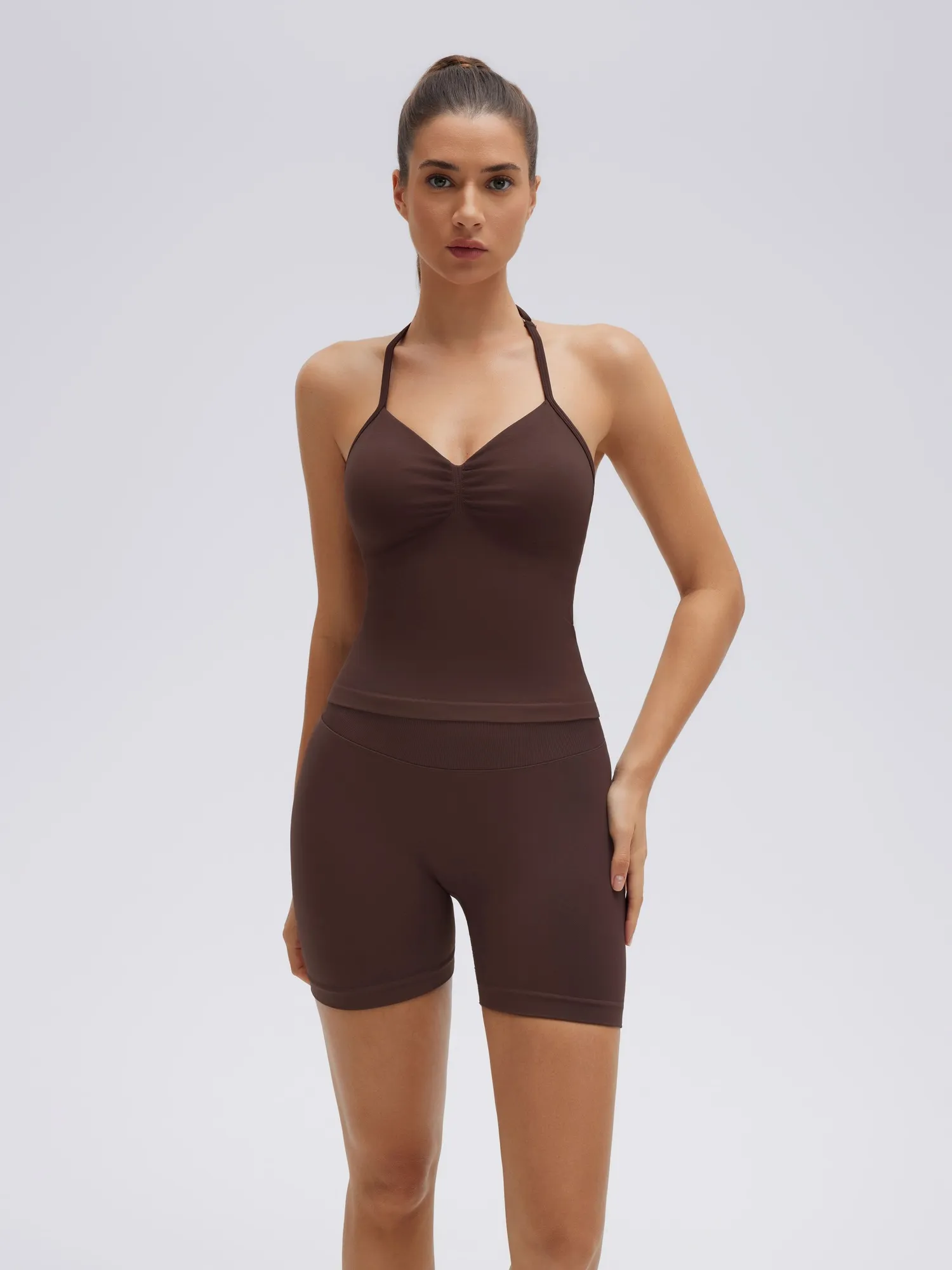 Strappy Halterneck V Neckline Halter Top - Image 13