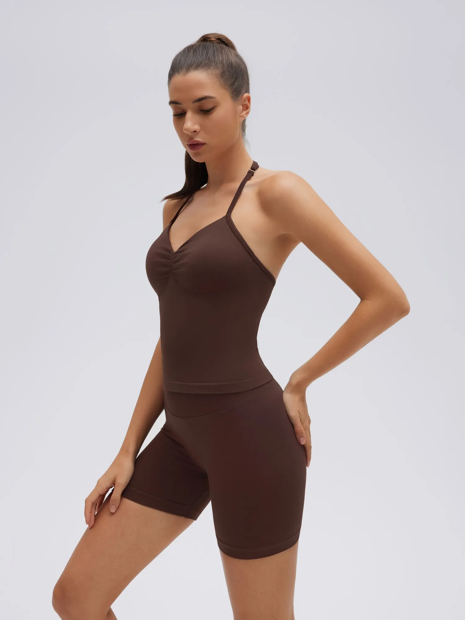 Strappy Halterneck V Neckline Halter Top - Image 15