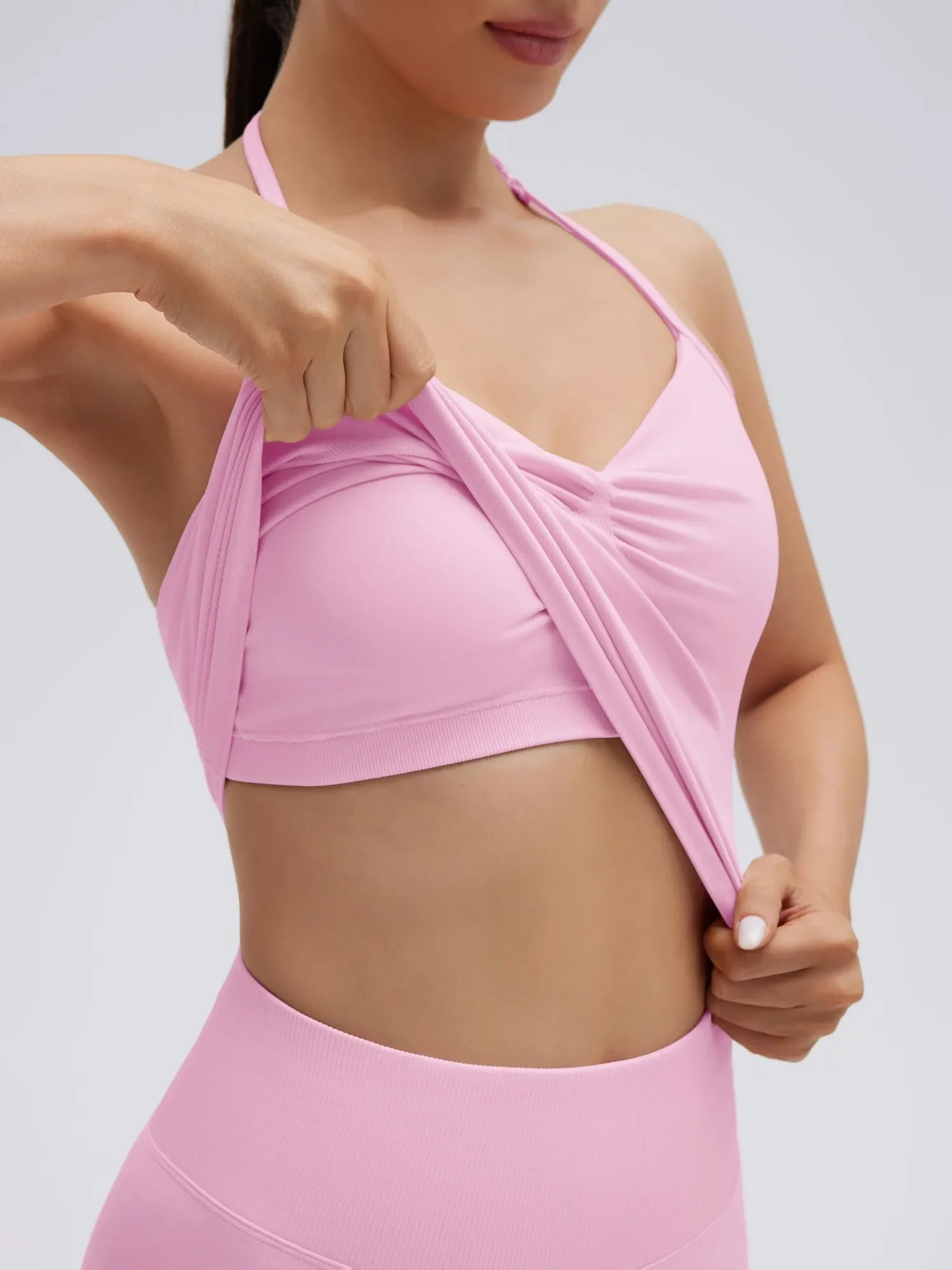 Strappy Halterneck V Neckline Halter Top - Image 22