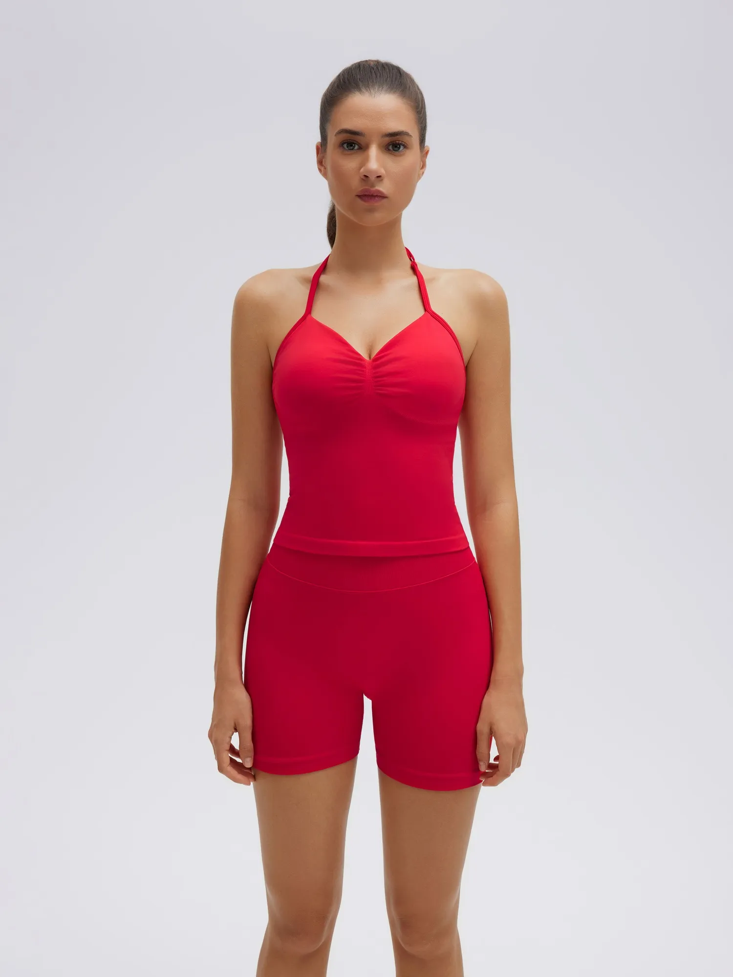 Strappy Halterneck V Neckline Halter Top - Image 31