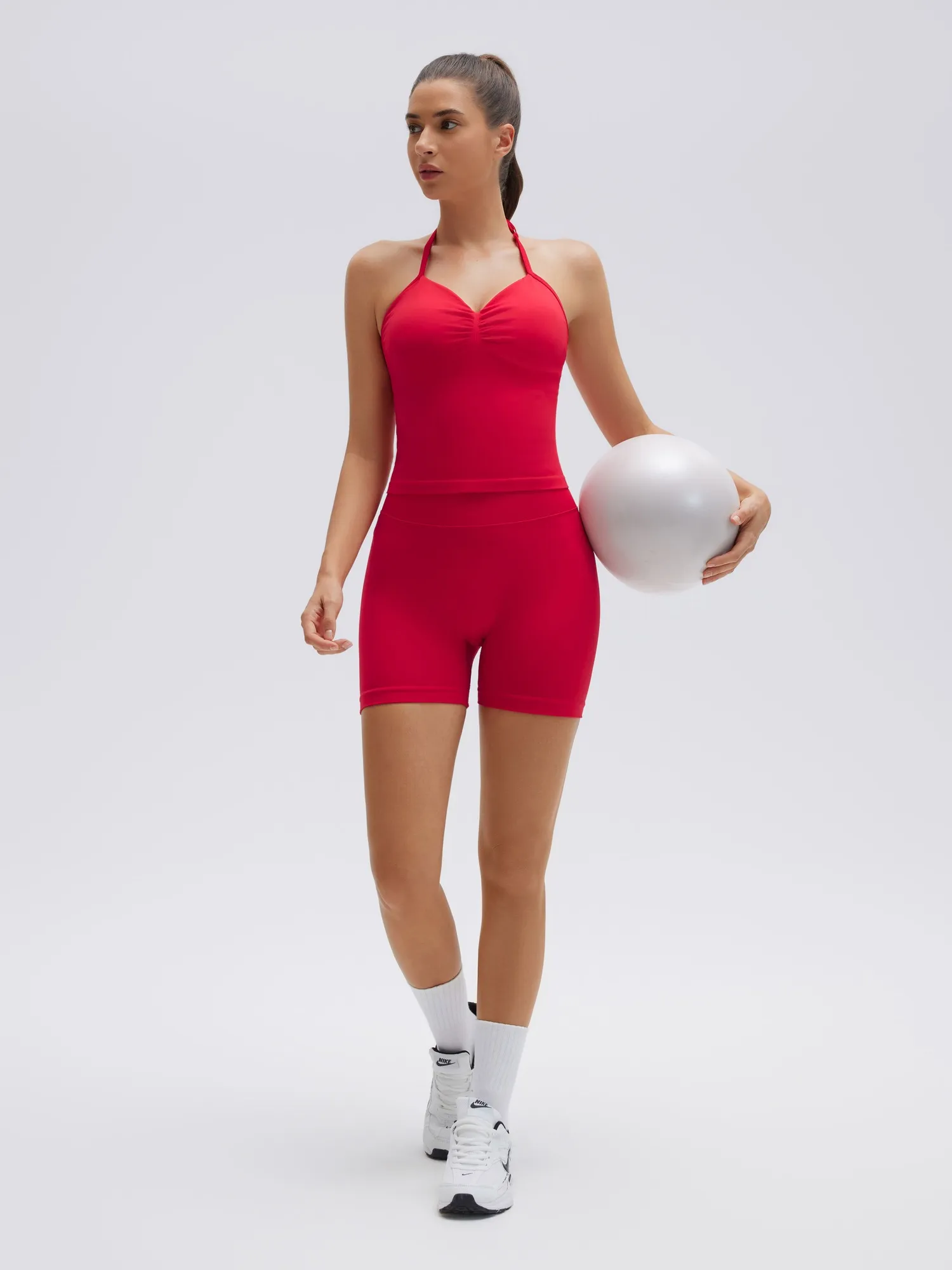 Strappy Halterneck V Neckline Halter Top - Image 34
