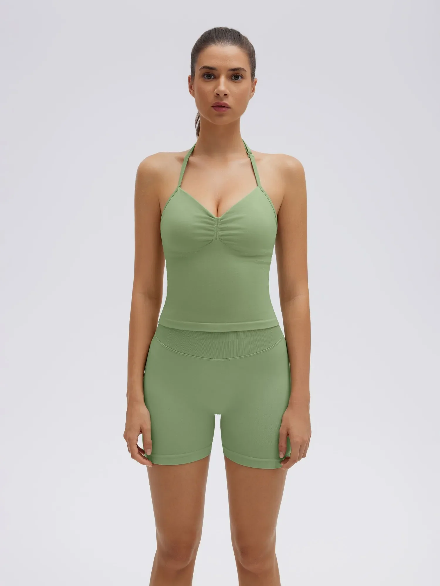 Strappy Halterneck V Neckline Halter Top - Image 37
