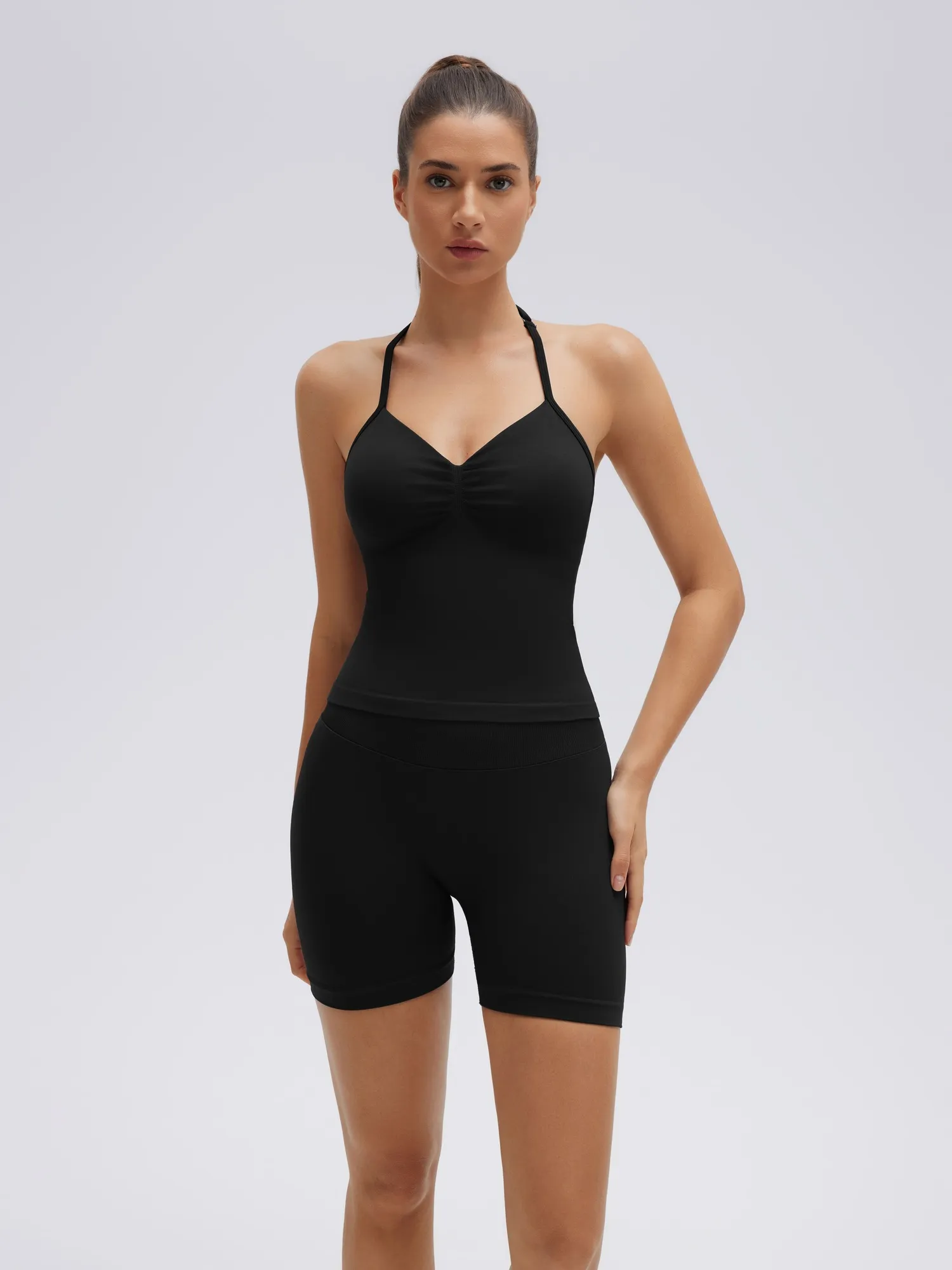 Strappy Halterneck V Neckline Halter Top - Image 7