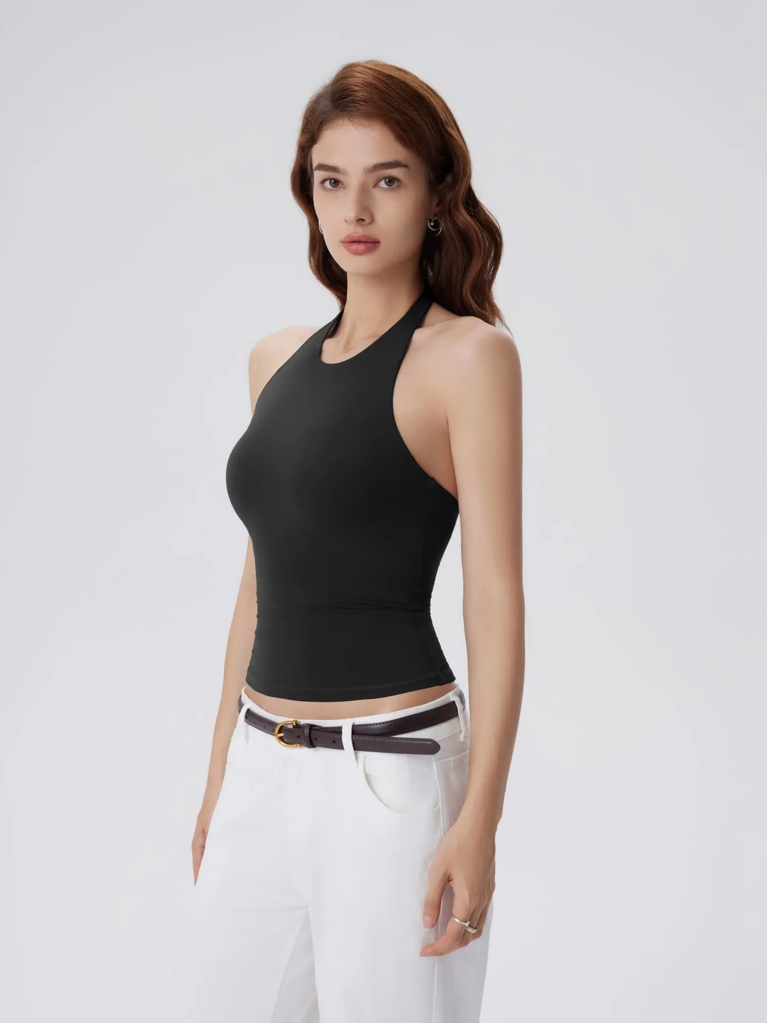 Padded Backless Halter Tank Tops - Image 6